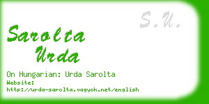 sarolta urda business card